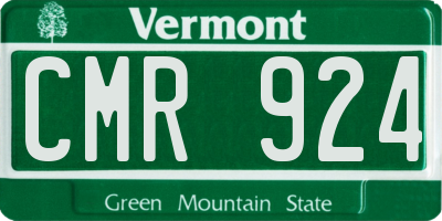 VT license plate CMR924