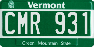 VT license plate CMR931