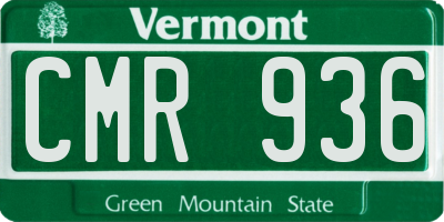 VT license plate CMR936