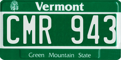 VT license plate CMR943