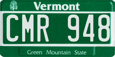 VT license plate CMR948