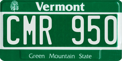 VT license plate CMR950