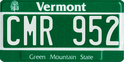 VT license plate CMR952