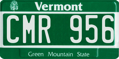 VT license plate CMR956
