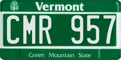 VT license plate CMR957