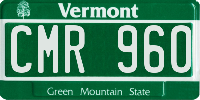 VT license plate CMR960