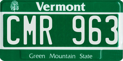 VT license plate CMR963