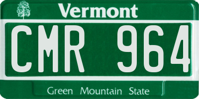 VT license plate CMR964