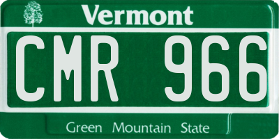 VT license plate CMR966