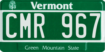 VT license plate CMR967