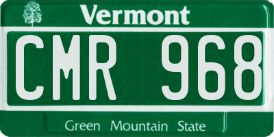 VT license plate CMR968