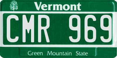 VT license plate CMR969