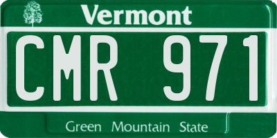 VT license plate CMR971