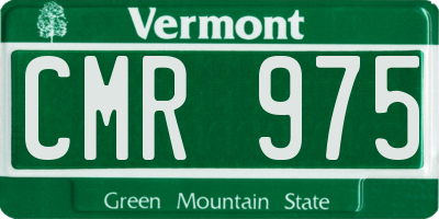 VT license plate CMR975