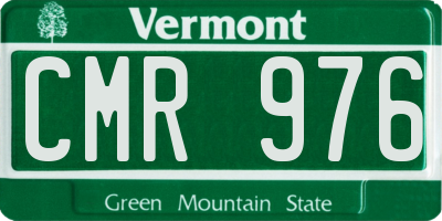 VT license plate CMR976