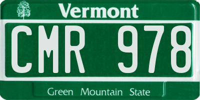 VT license plate CMR978