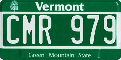 VT license plate CMR979