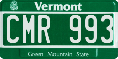 VT license plate CMR993