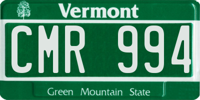 VT license plate CMR994