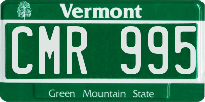 VT license plate CMR995