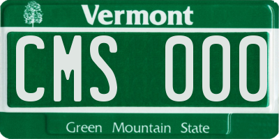 VT license plate CMS000