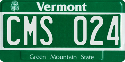 VT license plate CMS024