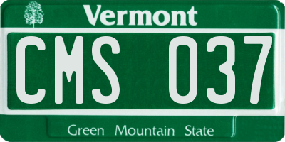 VT license plate CMS037