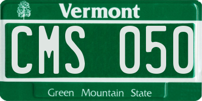 VT license plate CMS050