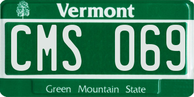 VT license plate CMS069