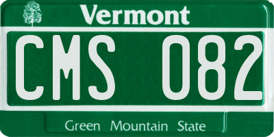 VT license plate CMS082