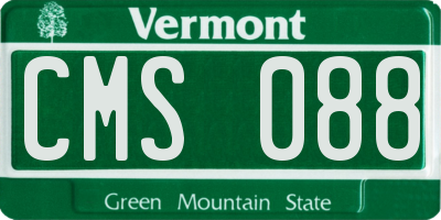 VT license plate CMS088