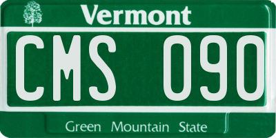 VT license plate CMS090
