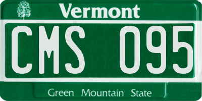 VT license plate CMS095