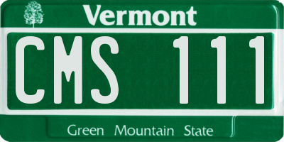 VT license plate CMS111