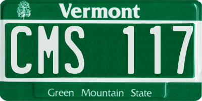 VT license plate CMS117