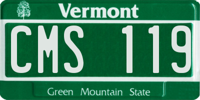 VT license plate CMS119