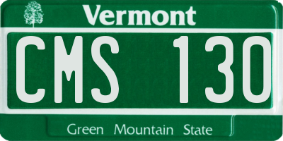 VT license plate CMS130