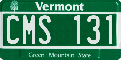 VT license plate CMS131