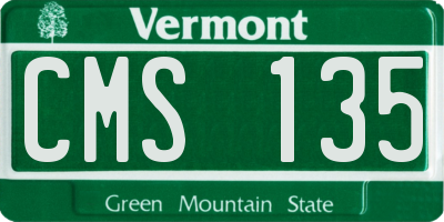 VT license plate CMS135