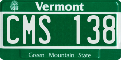VT license plate CMS138
