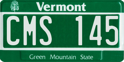 VT license plate CMS145