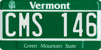 VT license plate CMS146
