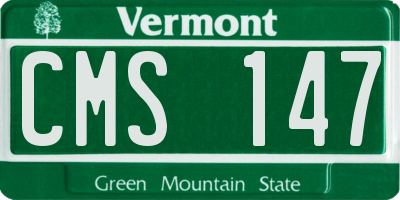 VT license plate CMS147