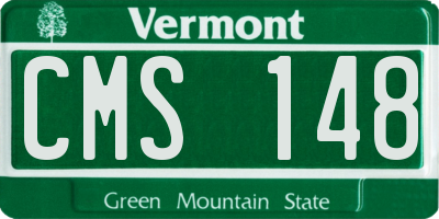 VT license plate CMS148