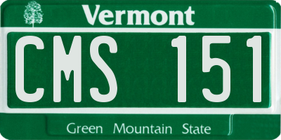 VT license plate CMS151