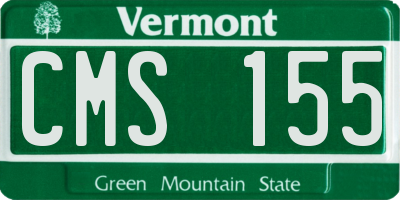 VT license plate CMS155