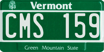 VT license plate CMS159