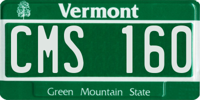 VT license plate CMS160