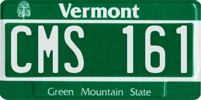 VT license plate CMS161