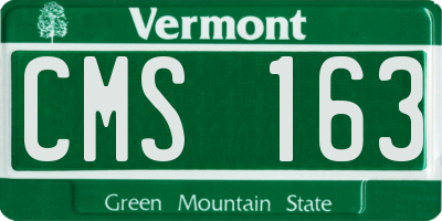 VT license plate CMS163